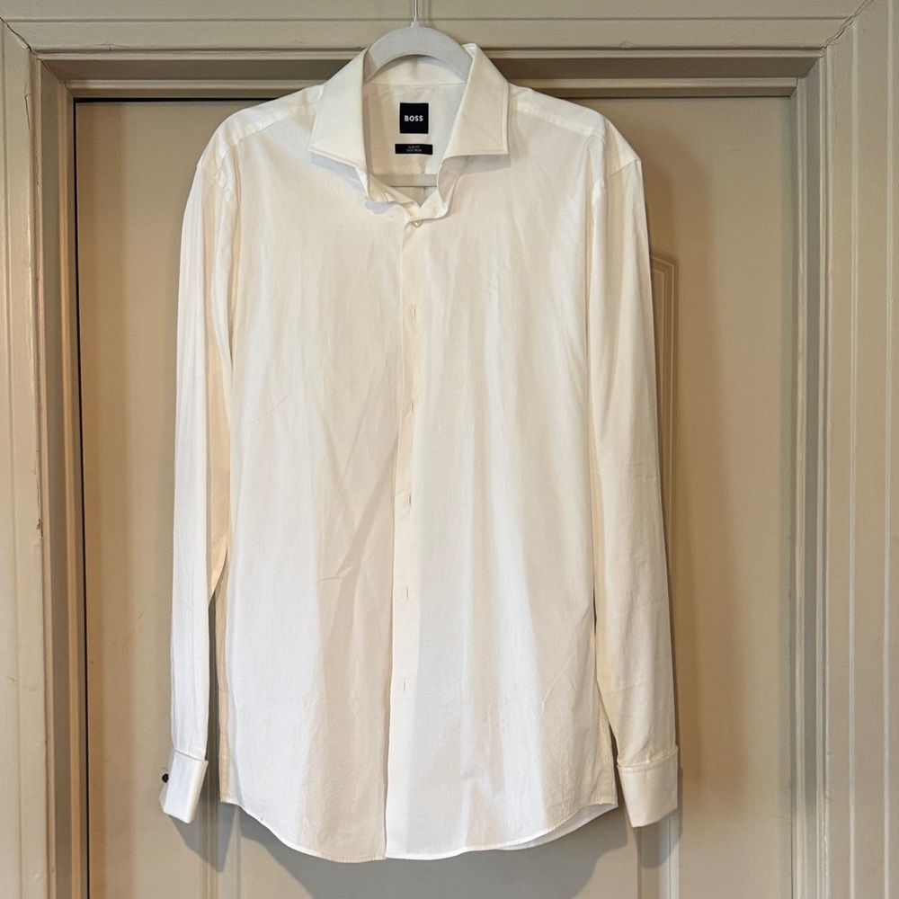 Boss Men's Crisp White Dress Shirt